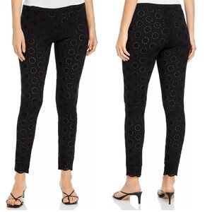 Johnny Was Black Eyelet Leggings